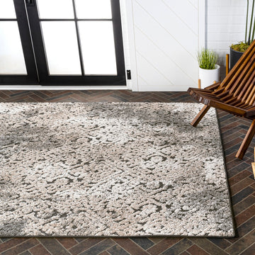 Duenas High-low Shabby Damask Area Rug